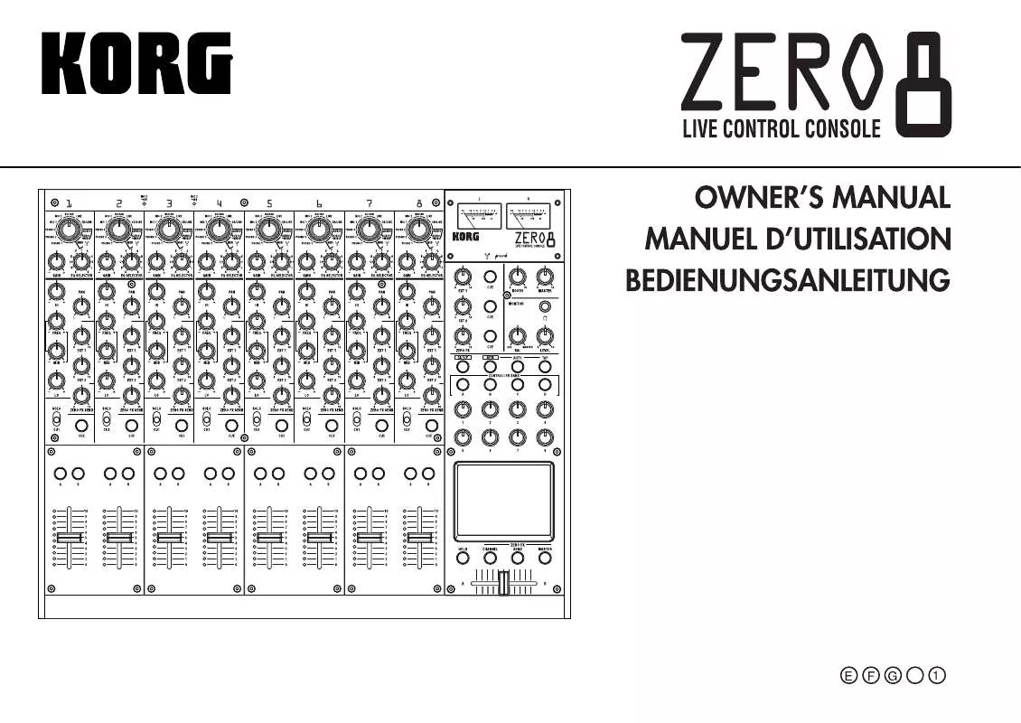 Mode d'emploi KORG ZERO8