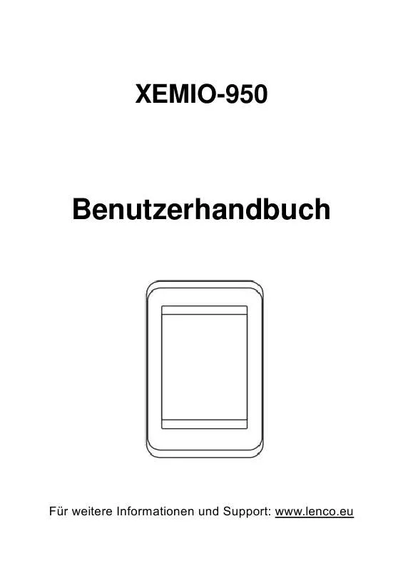 Mode d'emploi LENCO XEMIO-950