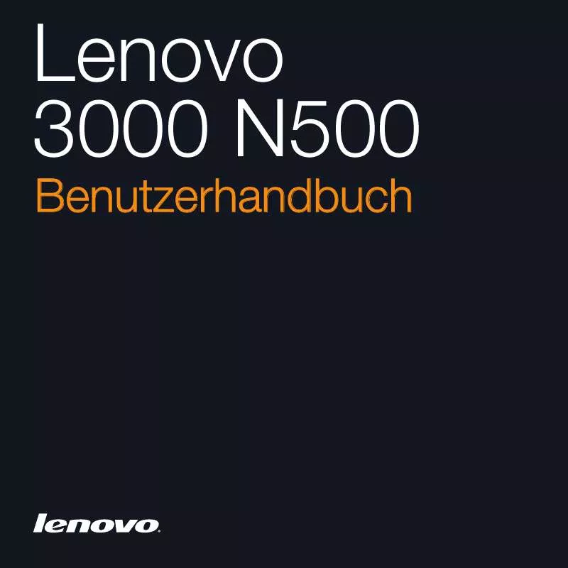 Mode d'emploi LENOVO 3000 N500