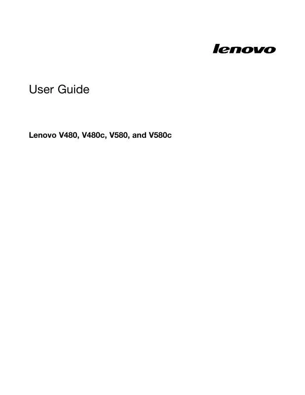 Mode d'emploi LENOVO V580C