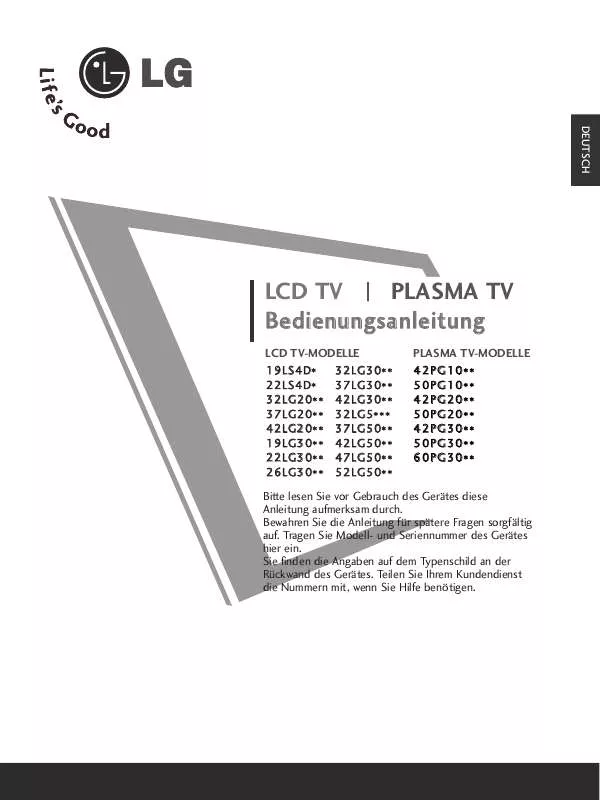 Mode d'emploi LG 37LG50-ZA