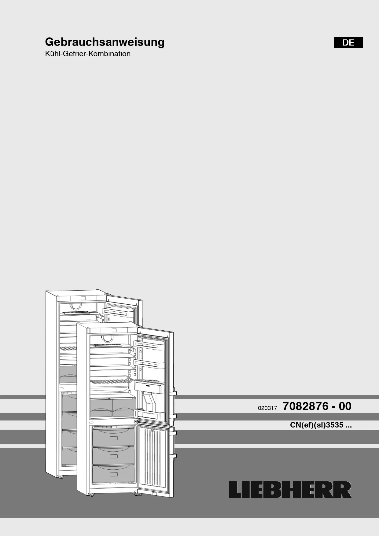 Mode d'emploi LIEBHERR CNEF 3535