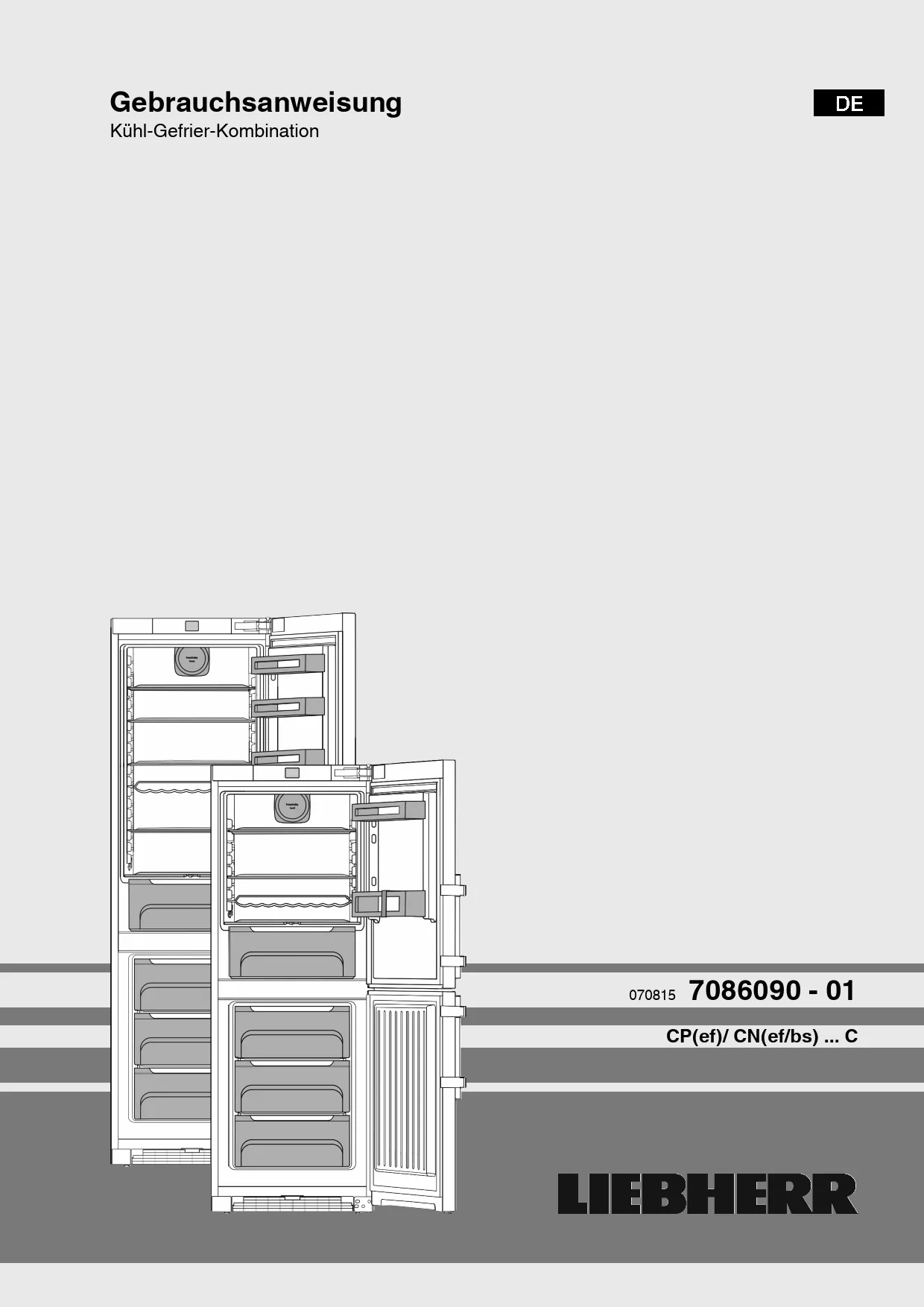 Mode d'emploi LIEBHERR CNEF 3715 COMFORT