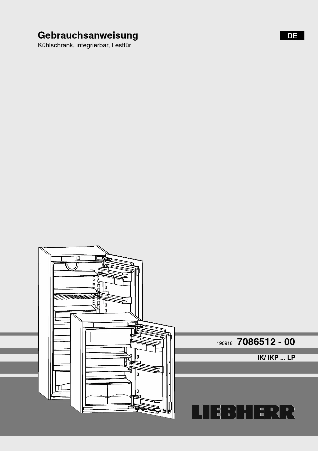 Mode d'emploi LIEBHERR IKP 1960 PREMIUM