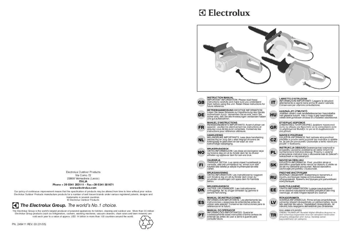 Mode d'emploi MCCULLOCH ELECTRAMAC 416 ASSY+SPORTBAG