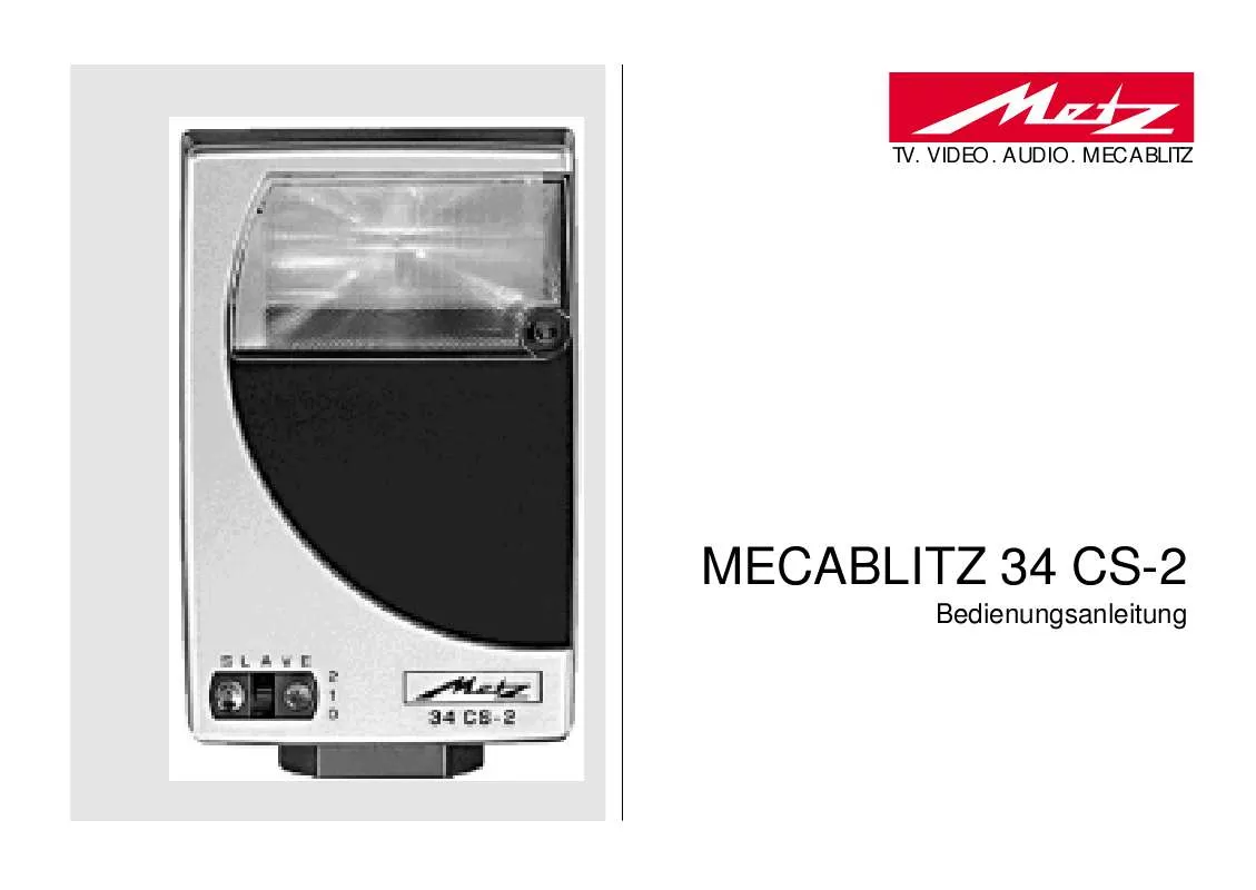 Mode d'emploi METZ MECABLITZ 34 CS-2