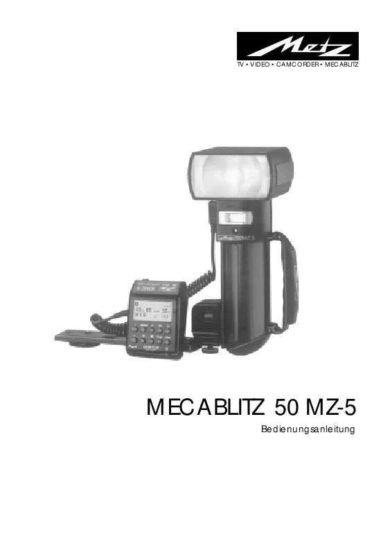 Mode d'emploi METZ MECABLITZ 50 MZ-5