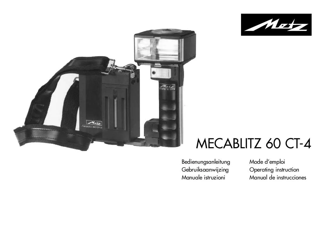 Mode d'emploi METZ MECABLITZ 60 CT-4