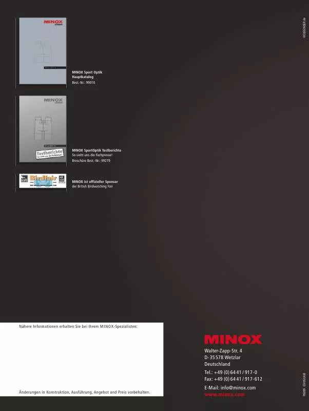 Mode d'emploi MINOX BD 8-14X40 BR ED