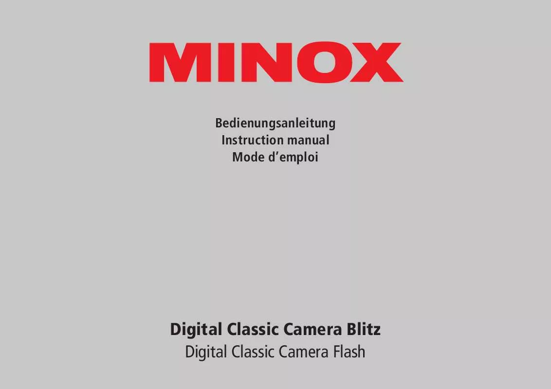 Mode d'emploi MINOX DIGITAL CLASSIC CAMERA FLASH