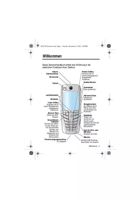 Mode d'emploi MOTOROLA A835