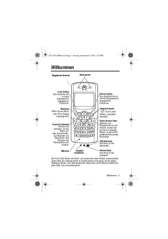 Mode d'emploi MOTOROLA C450