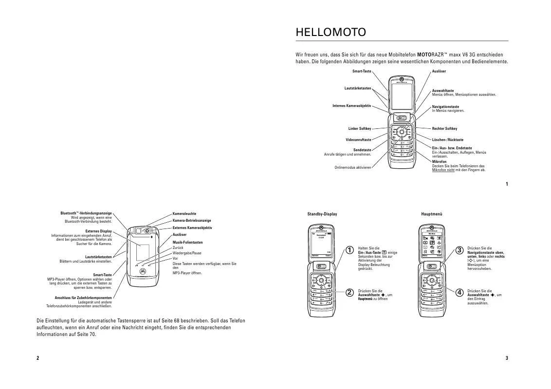 Mode d'emploi MOTOROLA MOTORAZR MAXX V6