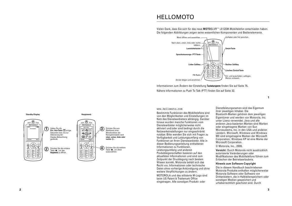 Mode d'emploi MOTOROLA MOTOSLVR L9