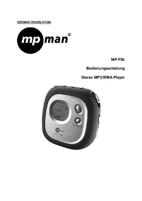 Mode d'emploi MPMAN MP-F56