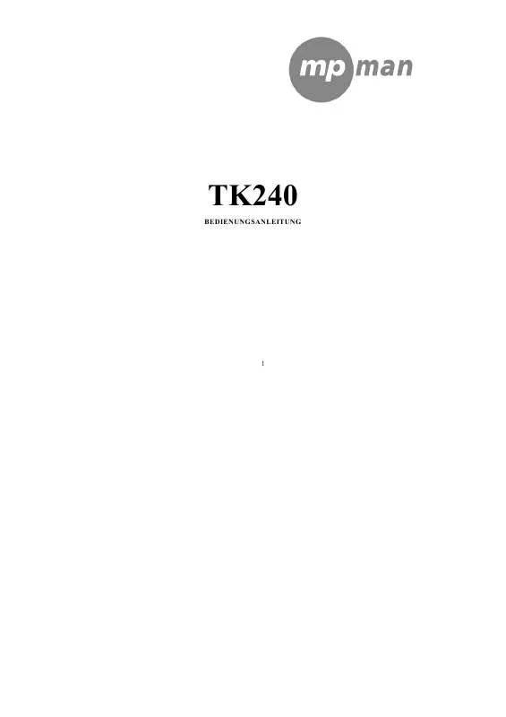 Mode d'emploi MPMAN TK 242