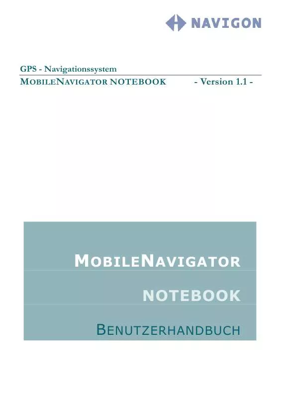 Mode d'emploi NAVIGON MOBILENAVIGATOR