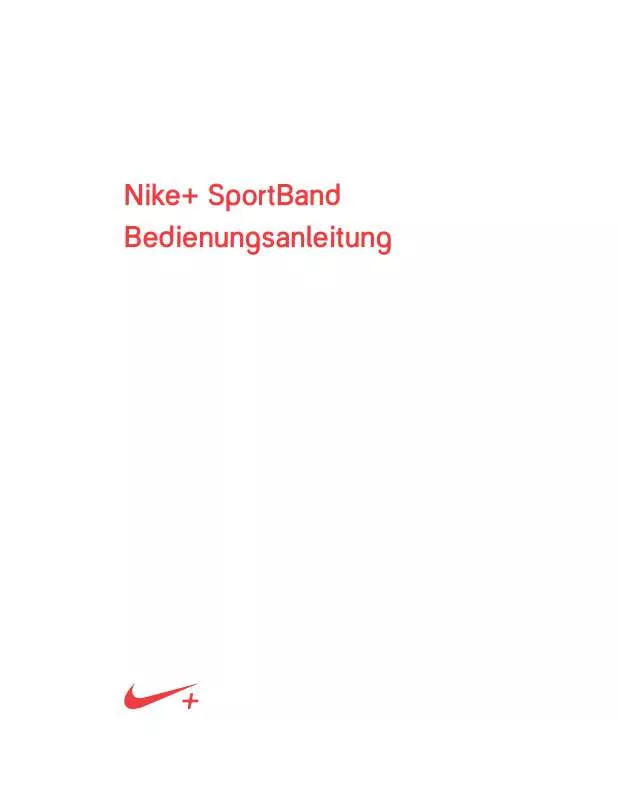 Mode d'emploi NIKE NIKE + SPORTBAND