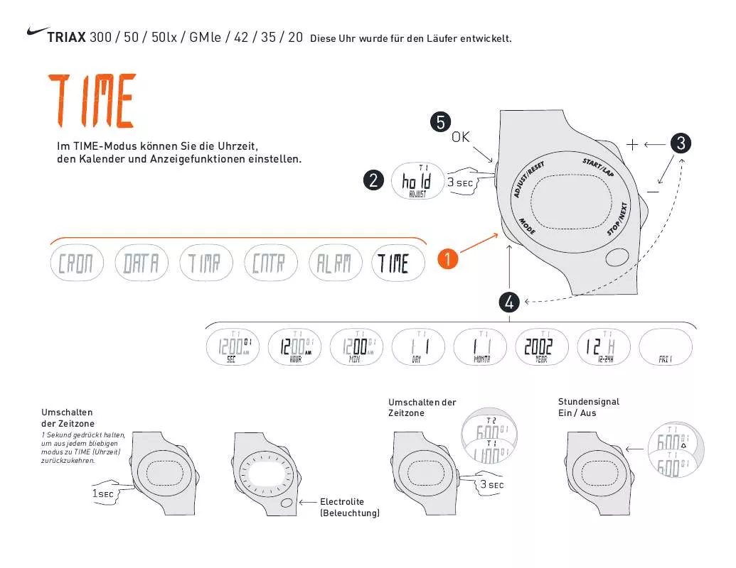 Mode d'emploi NIKE TRIAX 300