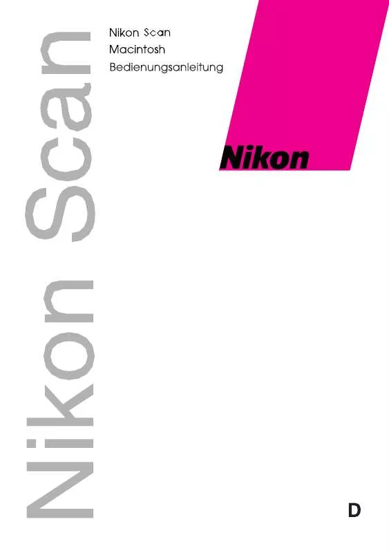 Mode d'emploi NIKON SCAN 1.4