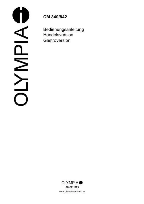 Mode d'emploi OLYMPIA CM 840