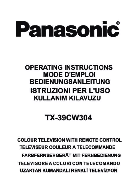 Mode d'emploi PANASONIC TX-39CW304