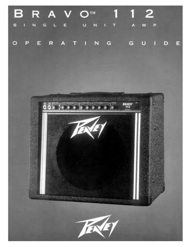 Mode d'emploi PEAVEY BRAVO 112