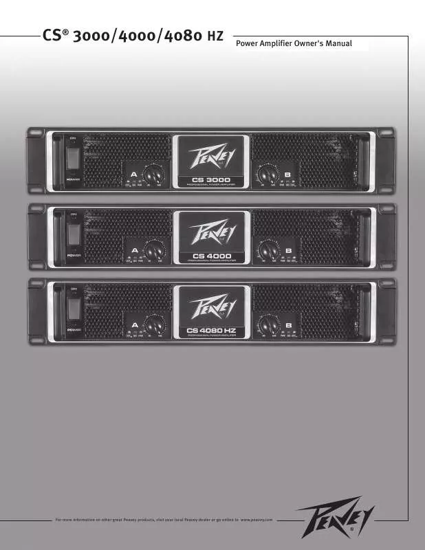 Mode d'emploi PEAVEY CS 4000