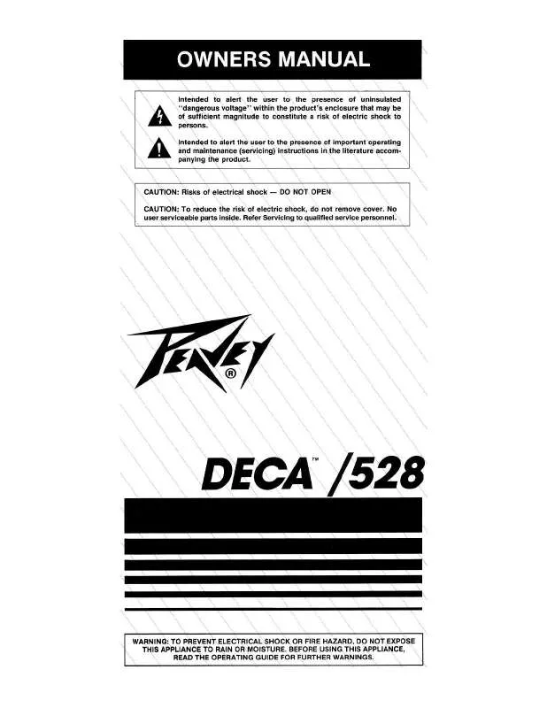 Mode d'emploi PEAVEY DECA 528