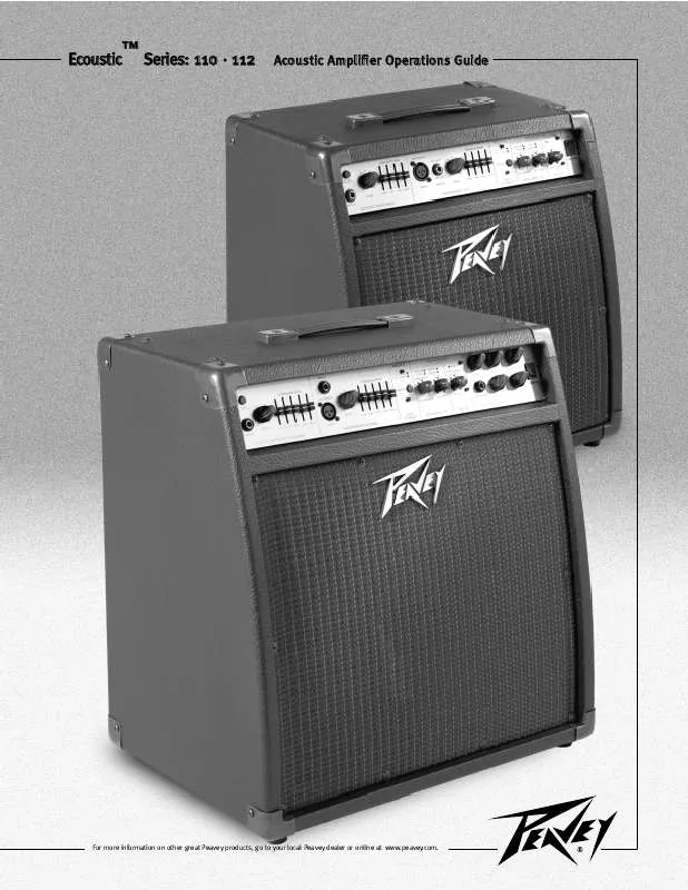 Mode d'emploi PEAVEY ECOUSTIC 110