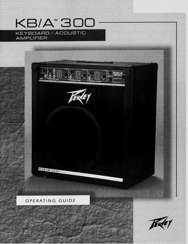 Mode d'emploi PEAVEY KB-A 300