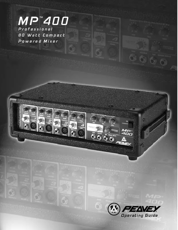 Mode d'emploi PEAVEY MP 400