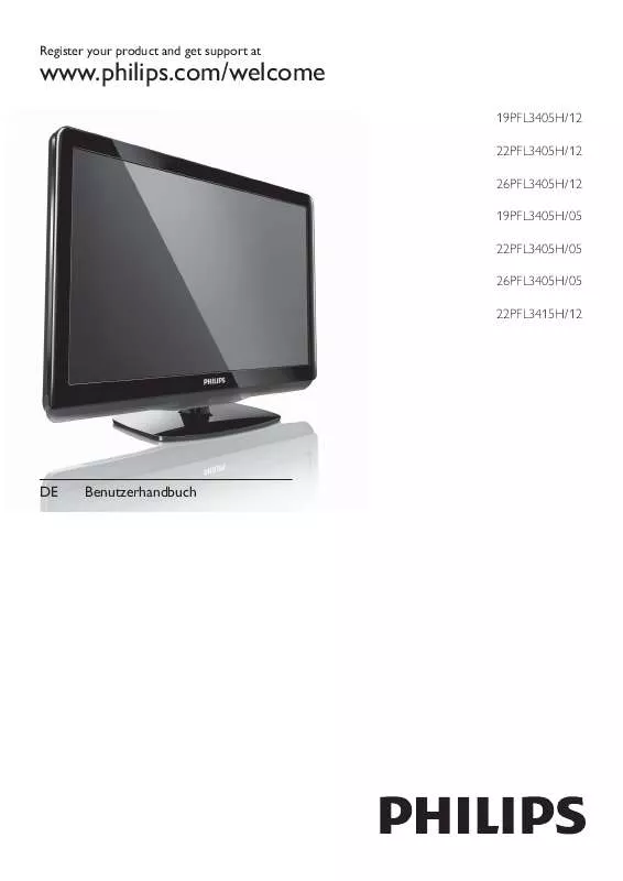 Mode d'emploi PHILIPS 22PFL3405H