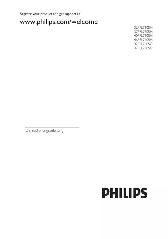 Mode d'emploi PHILIPS 32PFL7605C