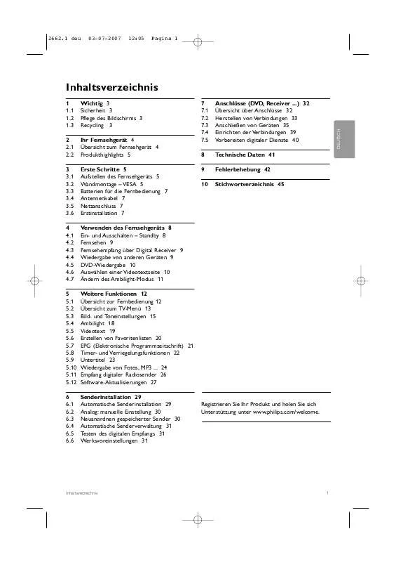 Mode d'emploi PHILIPS 37PFL9642D