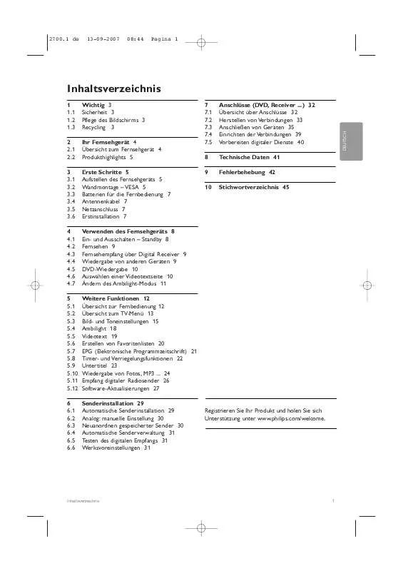 Mode d'emploi PHILIPS 52PFL9632D