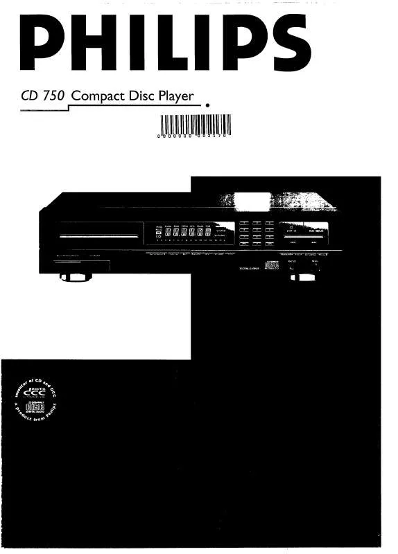 Mode d'emploi PHILIPS CD750/05B