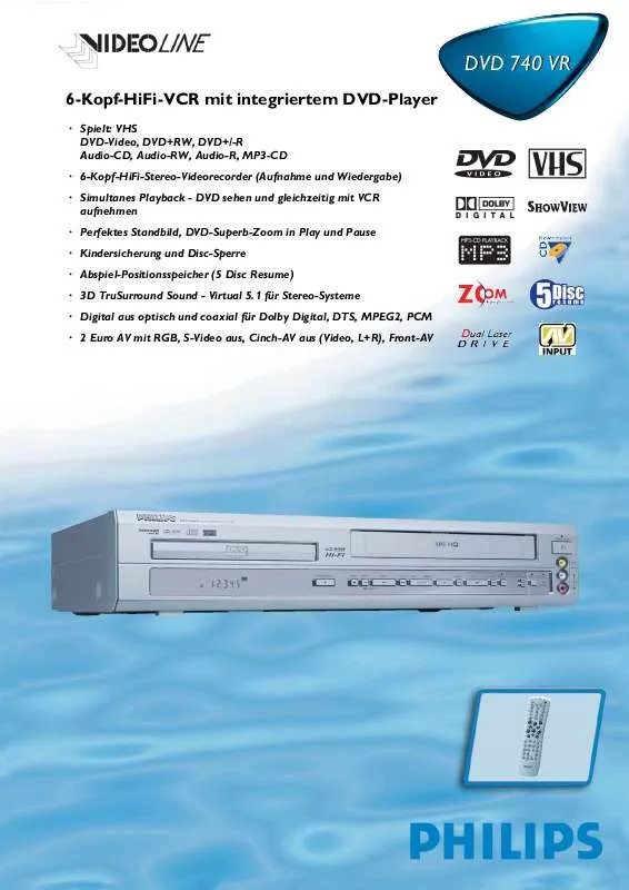 Mode d'emploi PHILIPS DVD 740 VR