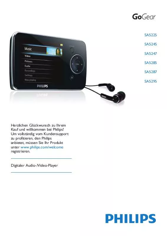 Mode d'emploi PHILIPS SA5225