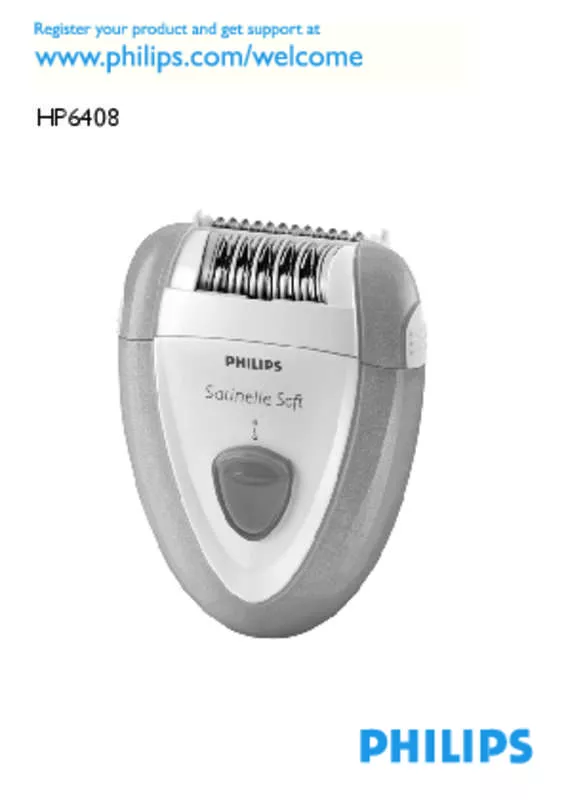 Mode d'emploi PHILIPS SATINELLE SOFT HP6408
