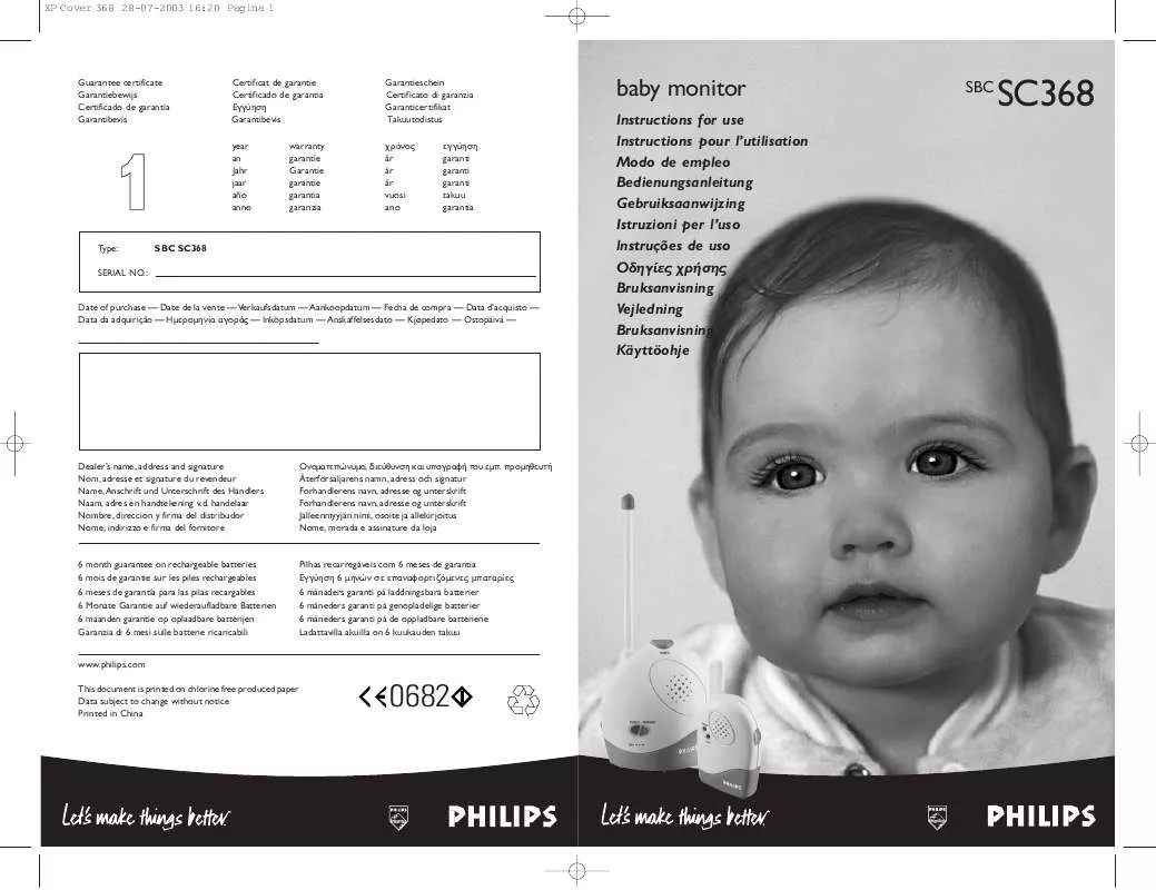 Mode d'emploi PHILIPS SBCSC368