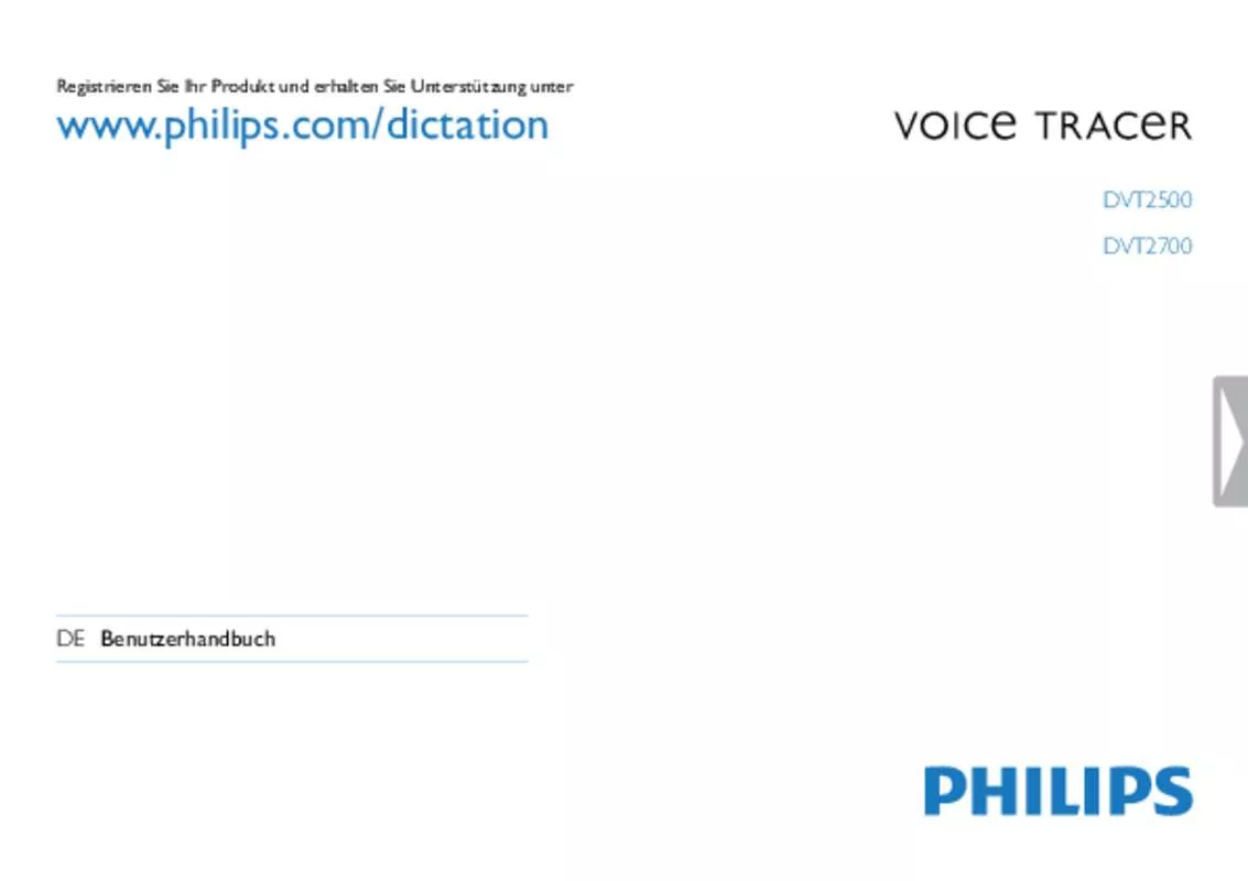 Mode d'emploi PHILIPS VOICE TRACER DVT2500