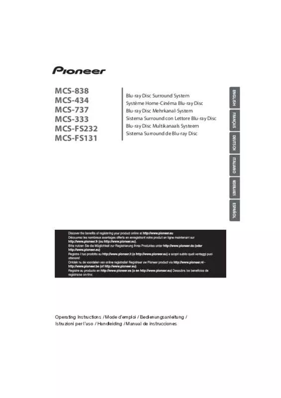 Mode d'emploi PIONEER MCS-FS131