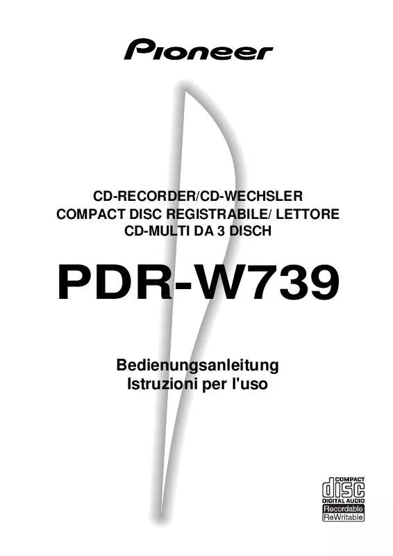 Mode d'emploi PIONEER PDR-W739