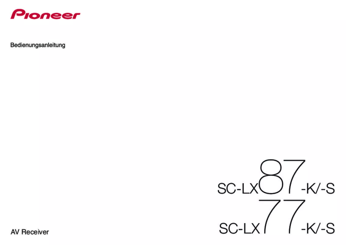 Mode d'emploi PIONEER SC-LX77-K