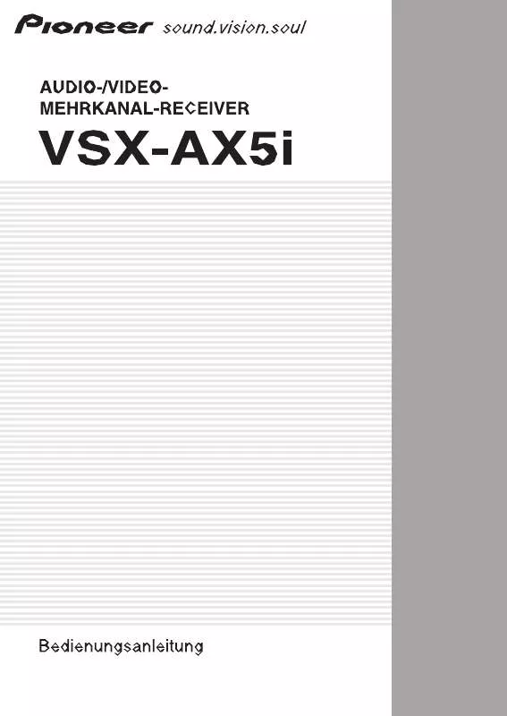 Mode d'emploi PIONEER VSX-AX5I
