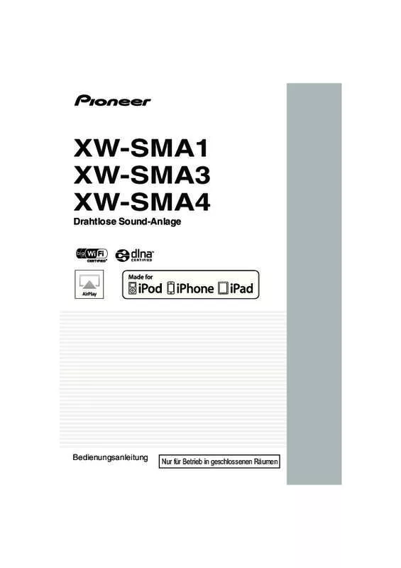 Mode d'emploi PIONEER XW-SMA1-K