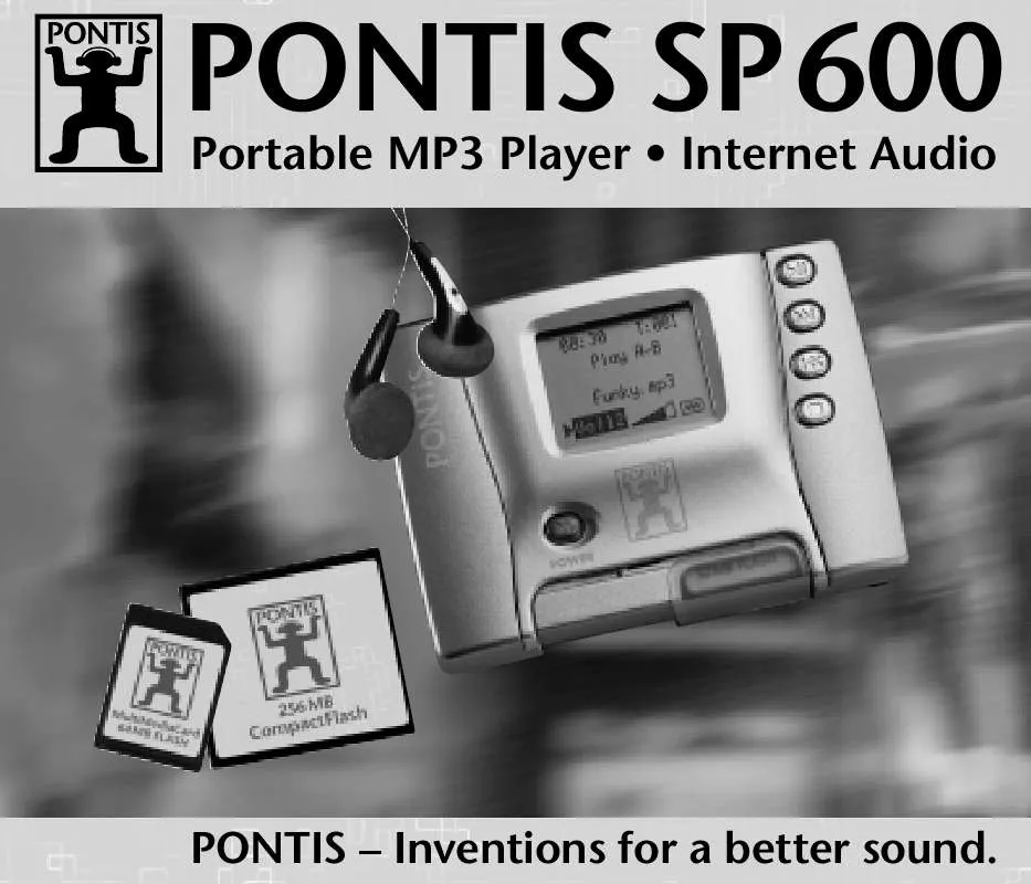 Mode d'emploi PONTIS MP3 PORTABLE