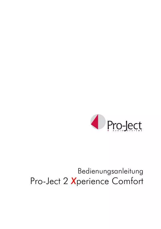 Mode d'emploi PRO-JECT 2 XPERIENCE COMFORT