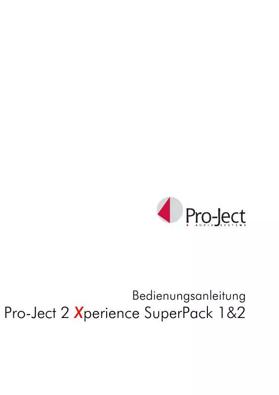 Mode d'emploi PRO-JECT 2 XPERIENCE SUPERPACK 1
